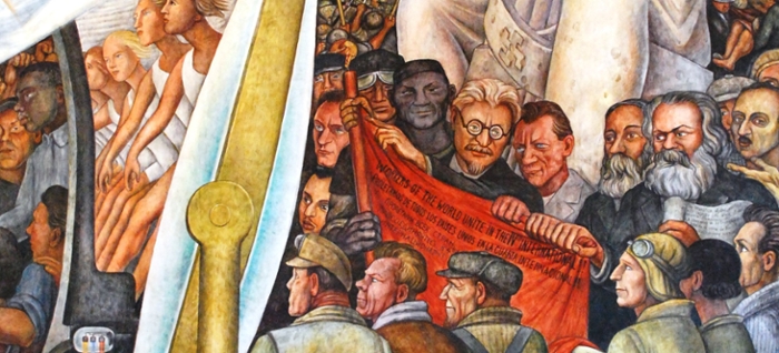 Deel van Diego Rivera's 'El hombre controlador del universo' (© Xuen Che)