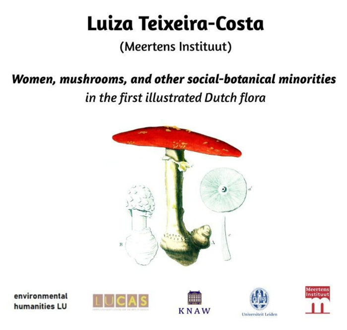 A poster featuring the event title, with an illustration of mushrooms below it. The partner logos are listed at the bottom.