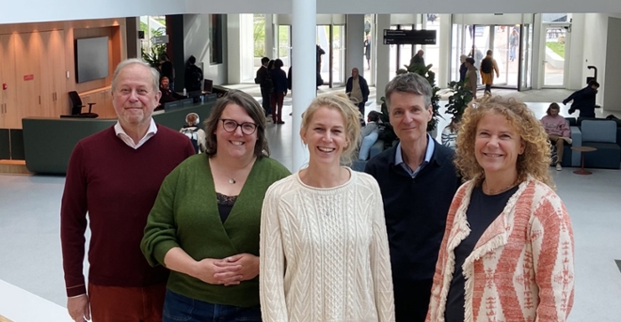 Het programmateam: v.l.n.r. Paul de Hoog, Elice Schöne, Maaike Barkema, Marcellus Ubbink, Leontine Heisen