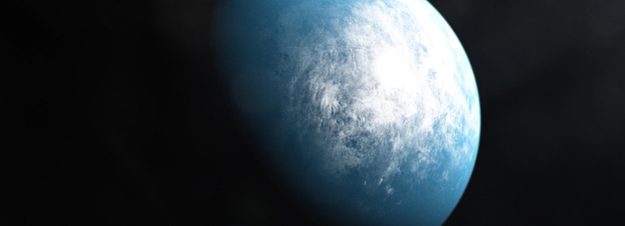 Artistieke weergave van TOI 700 d, een exoplaneet ter grootte van de aarde in de zogenaamde bewoonbare zone van zijn moederster. Het onderzoek naar exoplaneten heeft de verwachtingen opgeschroefd voor de zoektocht naar buitenaards leven