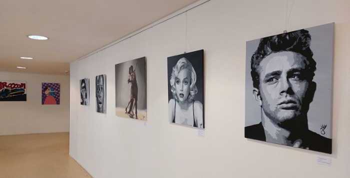 Gang met beeldende kunst in popart stijl