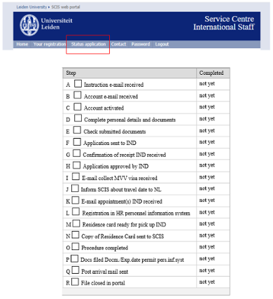 Screenshot status application